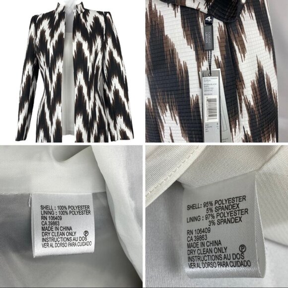 Tahari ASL Women's NWT Black Brown Glenda R9X Business Career 3 PC Suit Size 4 - Picture 10 of 10